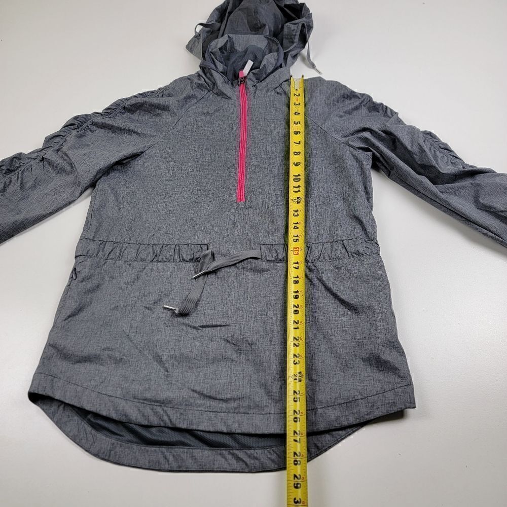 Fabletics Gray Rain Jacket Sizesmall Hidden Hood - image 4
